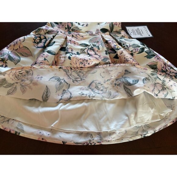 Speechless Ivory Blush Florals Juniors Strapless Mini Dress Size 3 Homecomjng - Picture 10 of 12